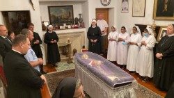 Obrad modlitbovej rozlúčky v dome zosnulého kardinála Jozefa Tomka, 9. augusta 2022