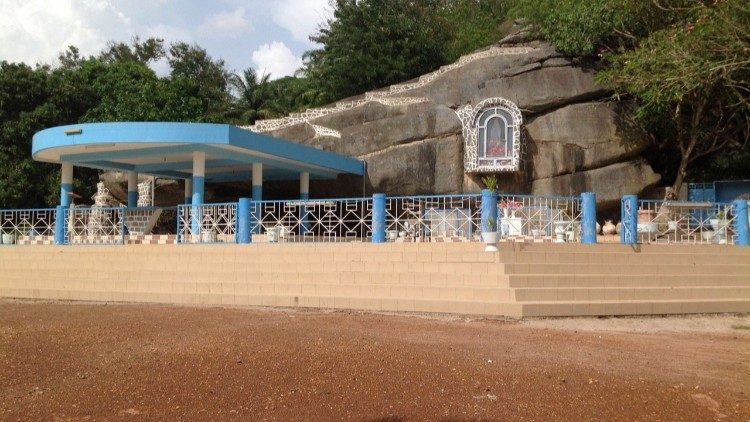 Une vue du Sanctuaire marial d'Arigbo, Notre Dame de la Paix, à Dassa Zoumè (Bénin)