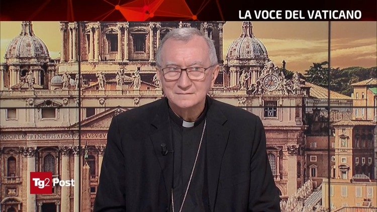 Cardinal Secretary of State Pietro Parolin appears on Italian news channel Tg2