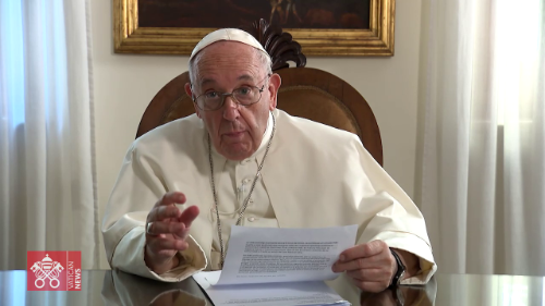 Papst Franziskus in einer Videobotschaft (Archivbild)