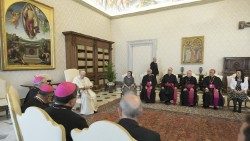 Папа Франциск на встрече с членами фонда Populorum Progressio (Ватикан, 16 сентября 2022 г.)