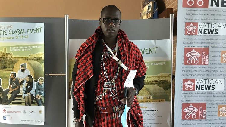 Samuel Lekado in his indigenous clothing