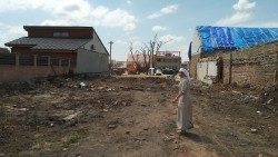 Sr. Theresien in Moravia in the midst of rubble left by tornadoes in 2021