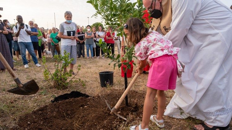 Many children helped to create the Garden