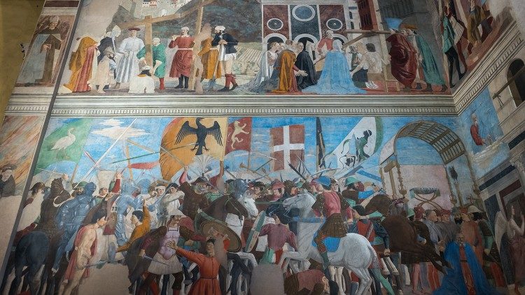 Piero della Francesca, História da Verdadeira Cruz, afresco, 1452-1466, basílica de São Francisco, Arezzo