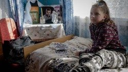 Ein Mädchen in der Ukraine