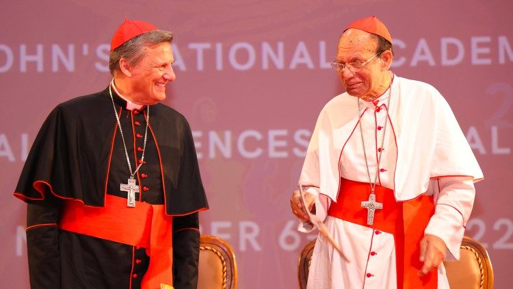 Il cardinale Mario Grech con il cardinale Gracias durante il suo viaggio in India (foto © Synod.va)