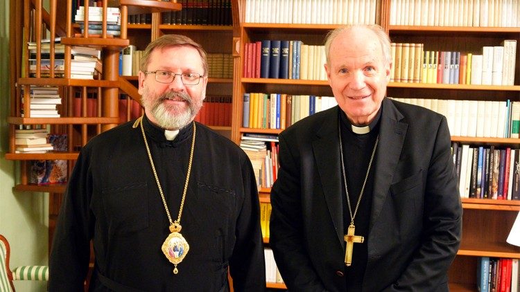 Kardinal Schönborn (r.) mit dem ukrainischen Großerzbischof Schewtschuk