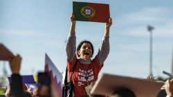 Ein Bild des diözesanen Weltjugendtags in Portugal 2022 - 2023 findet in der Hauptstadt Lissabon der Internationale Weltjugendtag statt