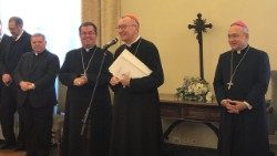 2022.12.01 Monsignor Jan Romeo Pawłowski con il cardinale Parolin