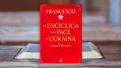 Naslovnica nove papeževe knjige »Okrožnica o miru v Ukrajini«