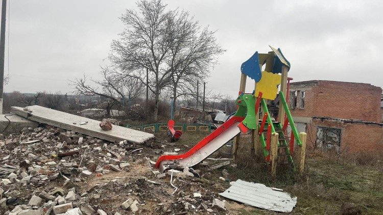 The devastation of war in Izyum, Ukraine