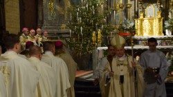 Biskupi z Polski i Ukrainy modlili się we Lwowie o pokój, 1 stycznia 2023