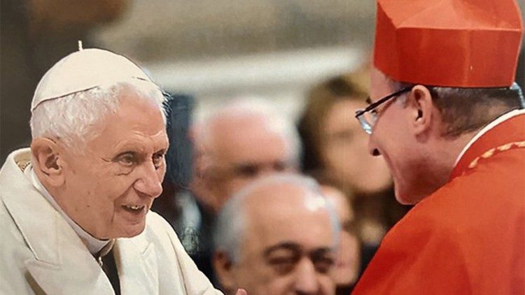 El cardena Daniel Sturla, Arzobispo de Montevideo junto a Benedicto XVI