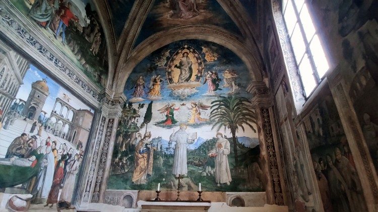 Pinturicchio, Storie di San Bernardino da Siena, Cappella Bufalini, 1484-1486