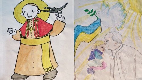 «Le Pape François est mon ami», les dessins des enfants ukrainiens de Kharkiv