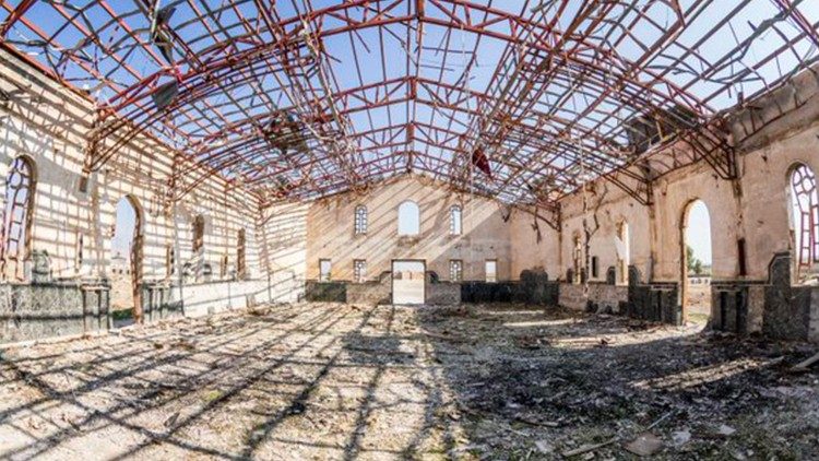 Una iglesia destruida en Iraq, foto Open Doors
