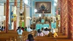 Catholic church destroyed in Myanmar