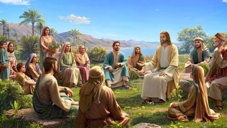 Gesù che predica sul monte