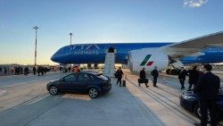 Chegada do Papa ao aeroporto de Fiumicino