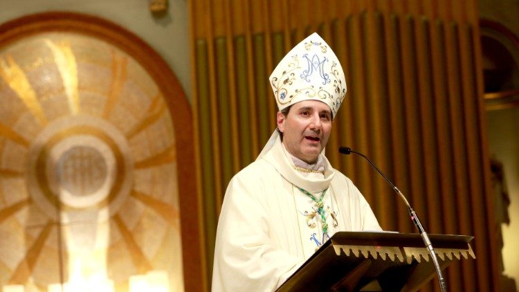 Archbishop-elect Francis Leo delivers a homily