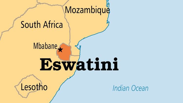 Eswatini . map of southern Africa