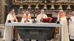 Sainte Messe célébrée le 27 février par Mgr Gugerotti, préfet du dicastère pour les Églises orientales. 