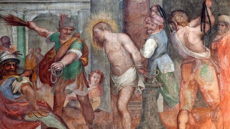 Agostino Ciampelli, Flagelación de Cristo, fresco, 1594-1604, Basílica de Santa Prassede, Roma