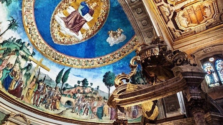 Antoniazzo Romano, Storie della Vera Croce (fine XV secolo) abside della basilica di Santa Croce in Gerusalemme, Roma 