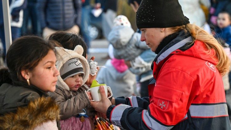 Aide humanitaire aux réfugiés ukrainiens de Hongrie. 