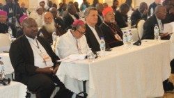Des participants à l'assemblée continentale du synode sur la synodalité à Addis-Abeba, en Ethiopia (1-6 mars 2023)
