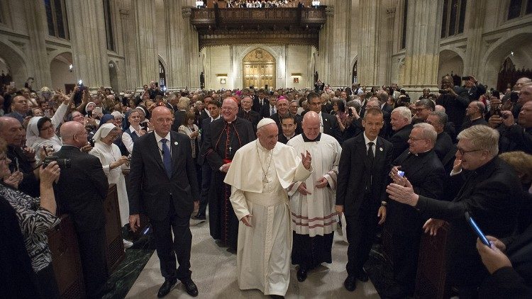Pope Francis in St. Patrick's Cathedral