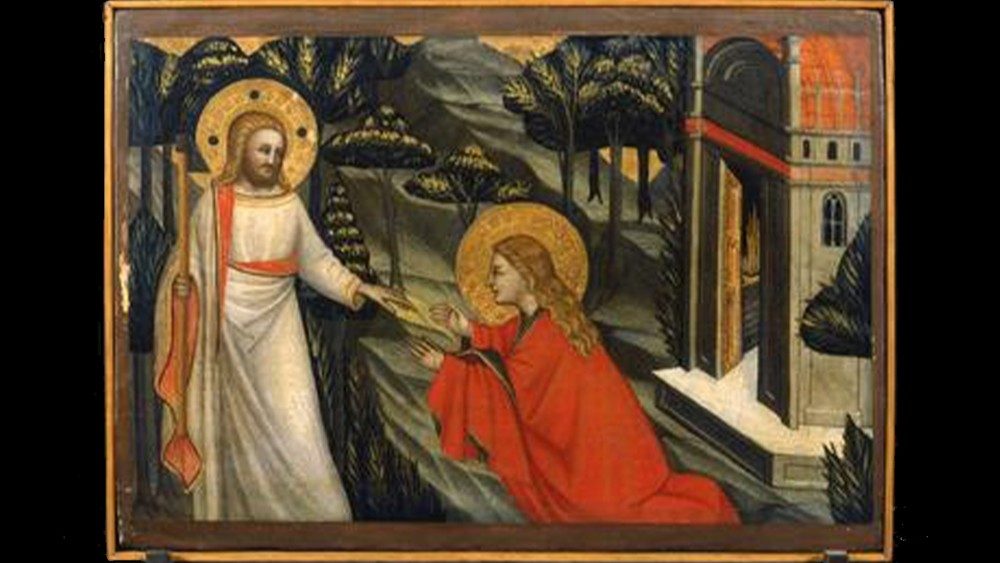 Scomparto di predella con Storie di Maria Maddalena di Cenni di Francesco: “Noli me tangere”  ©Musei Vaticani
