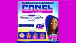 Affiche du panel "Femmes et équilibre social", à l'occasion de la journée internationale des droits de la femme, ce 8 mars 2023 à Abidjan - Côte d'Ivoire.