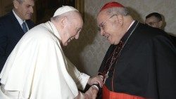 Cardeal Tempesta com o Papa Francisco