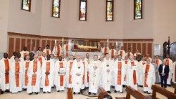 Sacerdotes e Religiosos Orionitas no Santuário Nossa Senhora da Guarda em Tortona, Itália