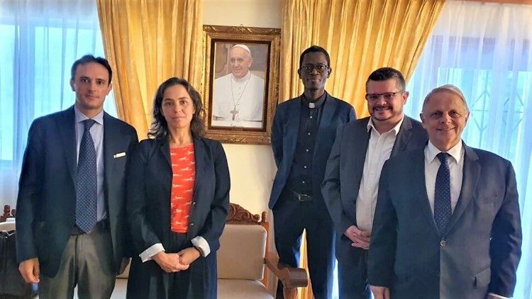 Mons. Diouf con los representantes diplomáticos acreditados en Nicaragua de la Unión Europea, Alemania, Francia e Italia