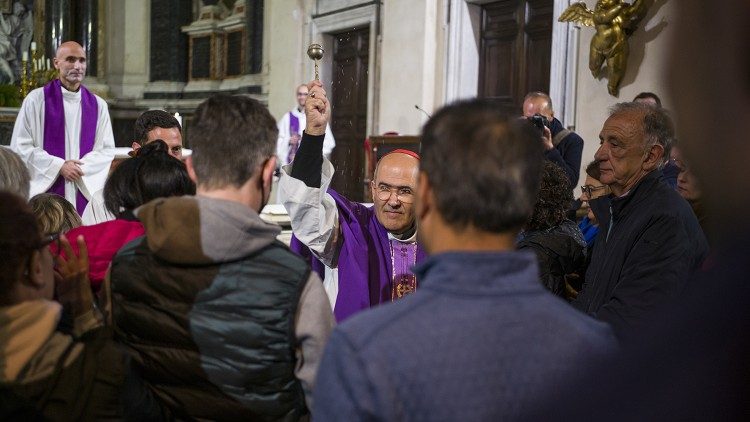 Un momento della Messa del Maratoneta promossa da Athletica Vaticana 