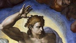 Michelangelo, Christus als Weltenrichter (Detail), Jüngstes Gericht, Fresko, 1536-41, Sixtinische Kapelle ©Musei Vaticani