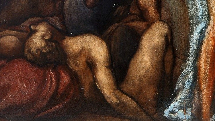 Il dettaglio di un antico dipinto  (© Musei Vaticani)