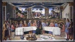 Cosimo Rosselli. Fresco of the Last Supper; 1481-82; Sistine Chapel (© Musei Vaticani)