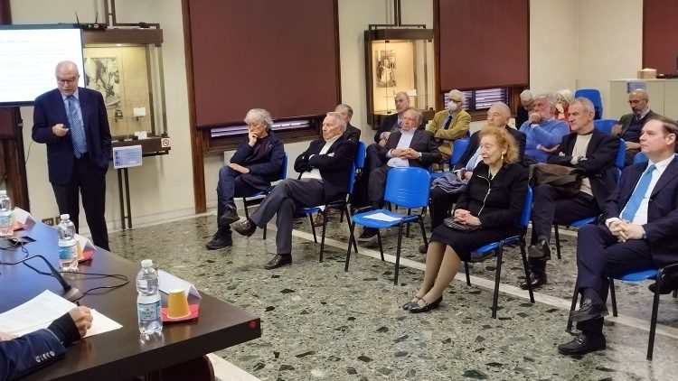 Presentación del programa "Quadrato della Radio" en la Sala Marconi del Palacio Pío