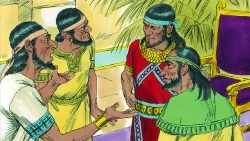 கிபயோன் குடிமக்கள் யோசுவாவைச் சந்தித்தல்