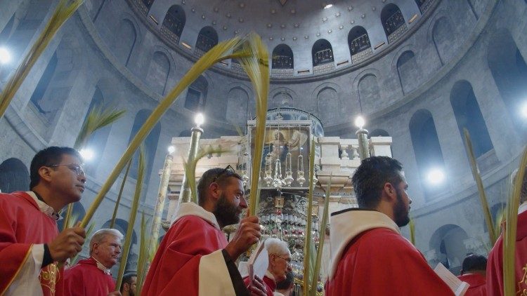 Célébration de la messe des Rameaux à Jérusalem le 3 avril 2023