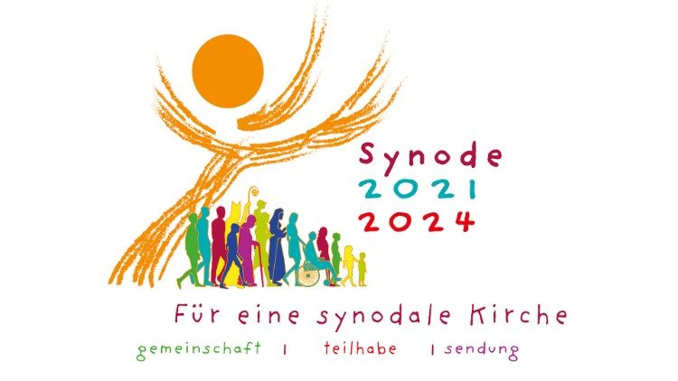 Logo synody o synodalitě. v němčině