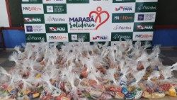 Ação solidária de arrecadação de alimentos através do projeto Santa Dulce dos Pobres pela Diocese de Marabá.