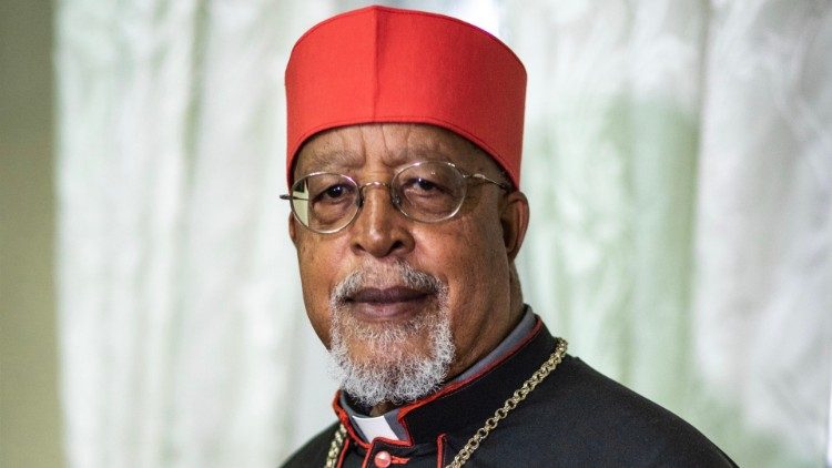 Il primo piano del cardinale cardinale Berhaneyesus Souraphiel, arcivescovo di Addis Abeba. Foto Giovanni Culmone Gsf