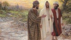 Jésus avec les disciples d’ Emmaüs