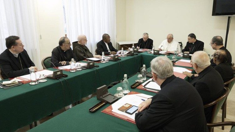 File photo of the Pope with the Council of Cardinals in April 2023