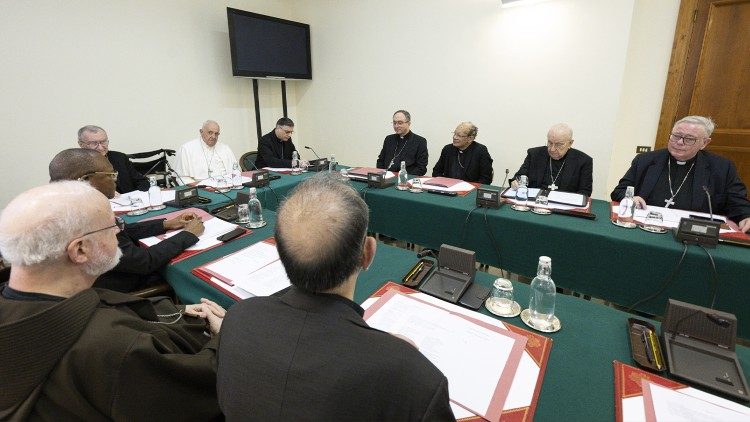 El Papa Francisco durante una reunión con el Consejo de Cardenales – C9.